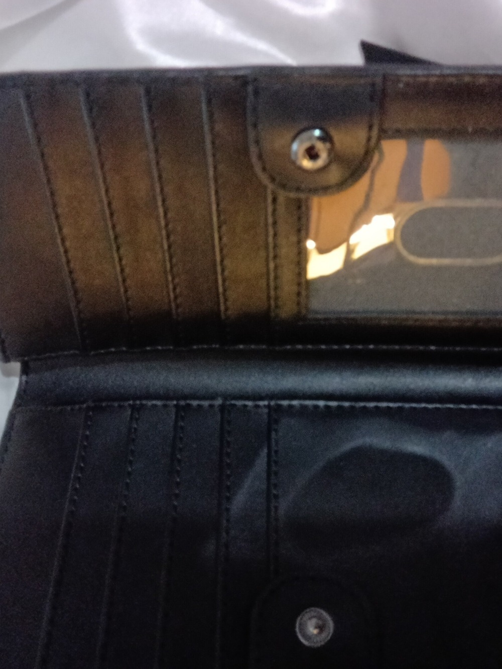 Simply Vera Vera Wang Leopard Print Wallet NWT Faux Leather Snap Zip Clutch - Picture 3 of 3